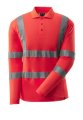 Mascot Poloshirt lange mouw Premium hi-vis rood